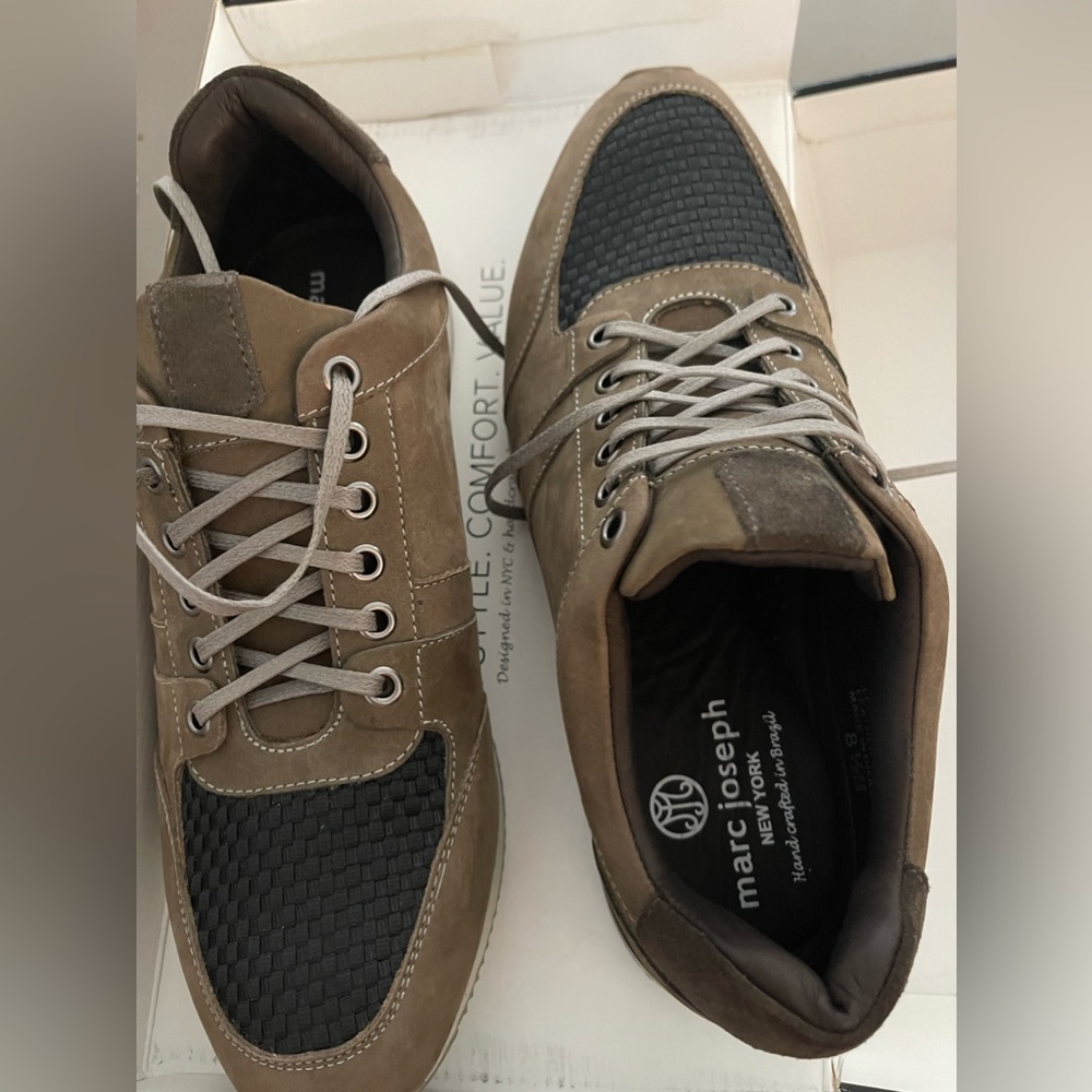 Marc Joseph New York Empire State grey nobuck men’s shoes leather size 8.5 New - Picture 2 of 3